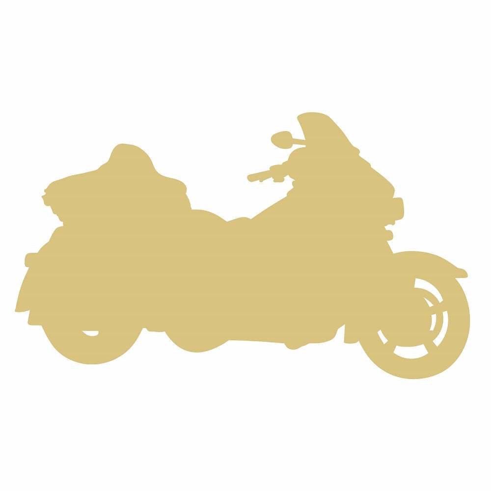 Basic Shape Motorcycle MDF Cutout Silhouette Style 12 - Unfinished For DIY