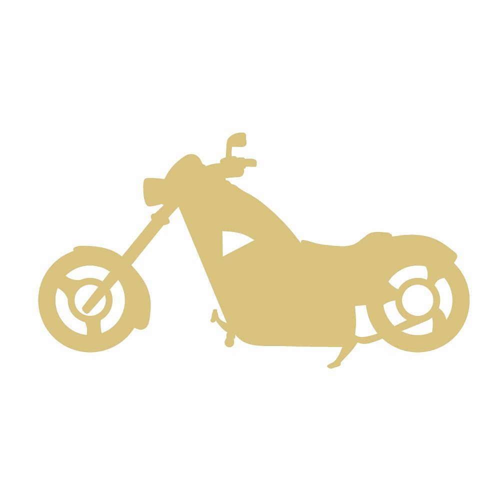 Basic Shape Motorcycle MDF Cutout Silhouette Style 14 - Unfinished For DIY