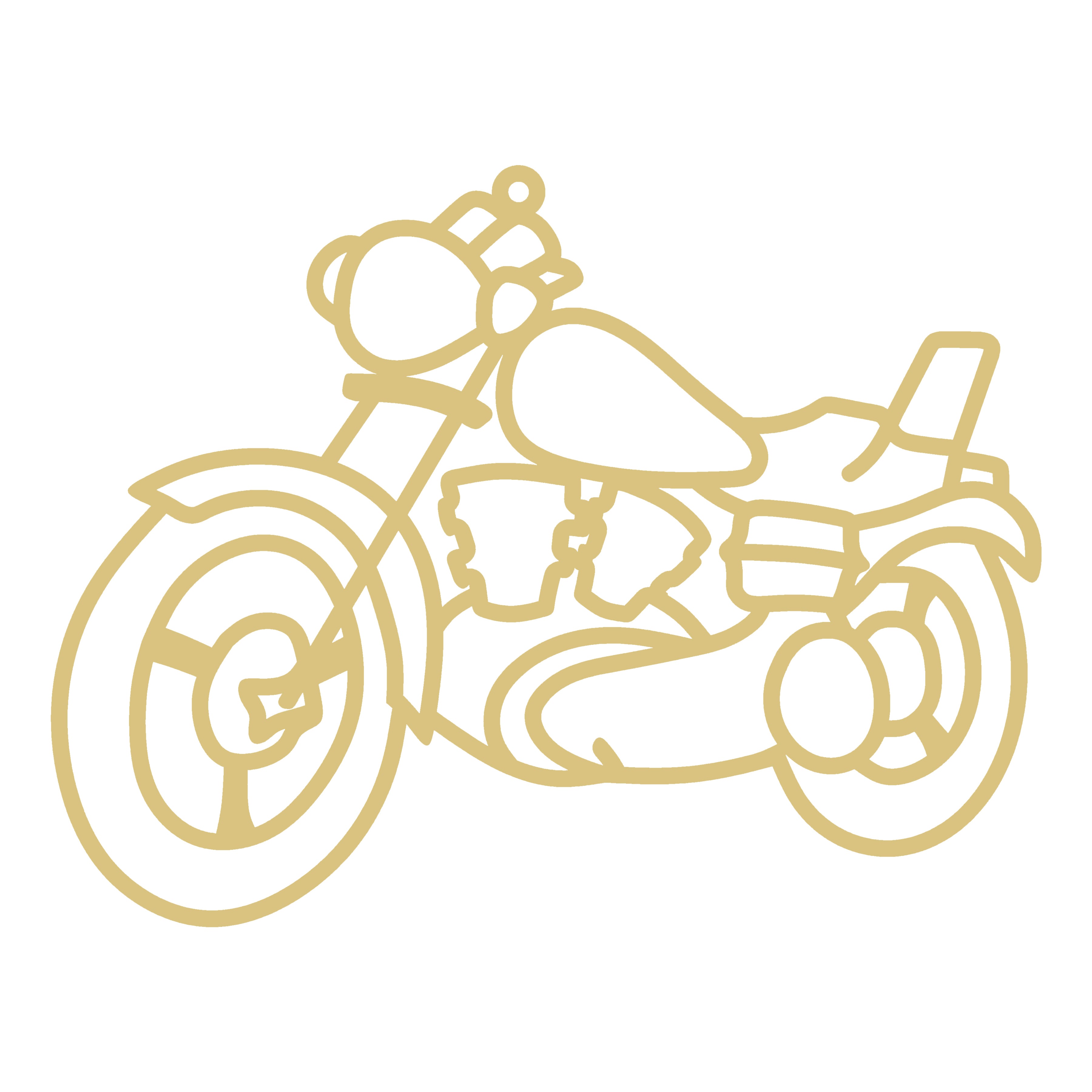 Motorcycle Laser-Cut Faux Stained-Glass Frame Unfinished MDF Wood– Open Frame Craft Blank for Resin, Crushed Glass & Mixed Media Art | Made in the USA by Diverse Woodworking