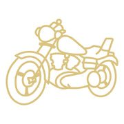 Faux Stained Glass Laser Cut MDF Cutout Silhouette Motorcycle - Unfinished For DIY