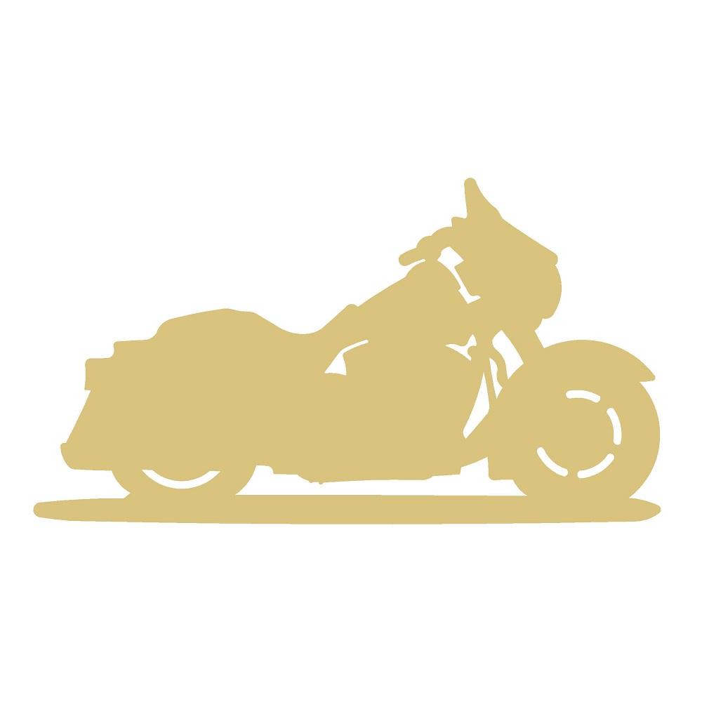 Basic Shape Motorcycle MDF Cutout Silhouette Style 7 - Unfinished For DIY