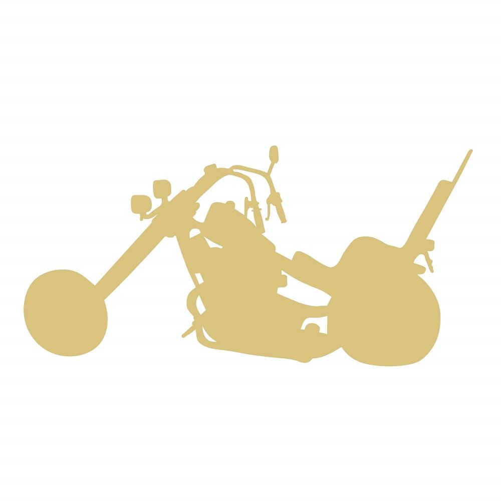 Basic Shape Motorcycle MDF Cutout Cruiser Silhouette Style 9 - Unfinished For DIY