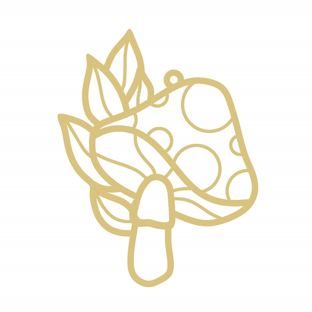 Laser Cut Mushroom Unfinished Wood Cutout Style 8 Art 1