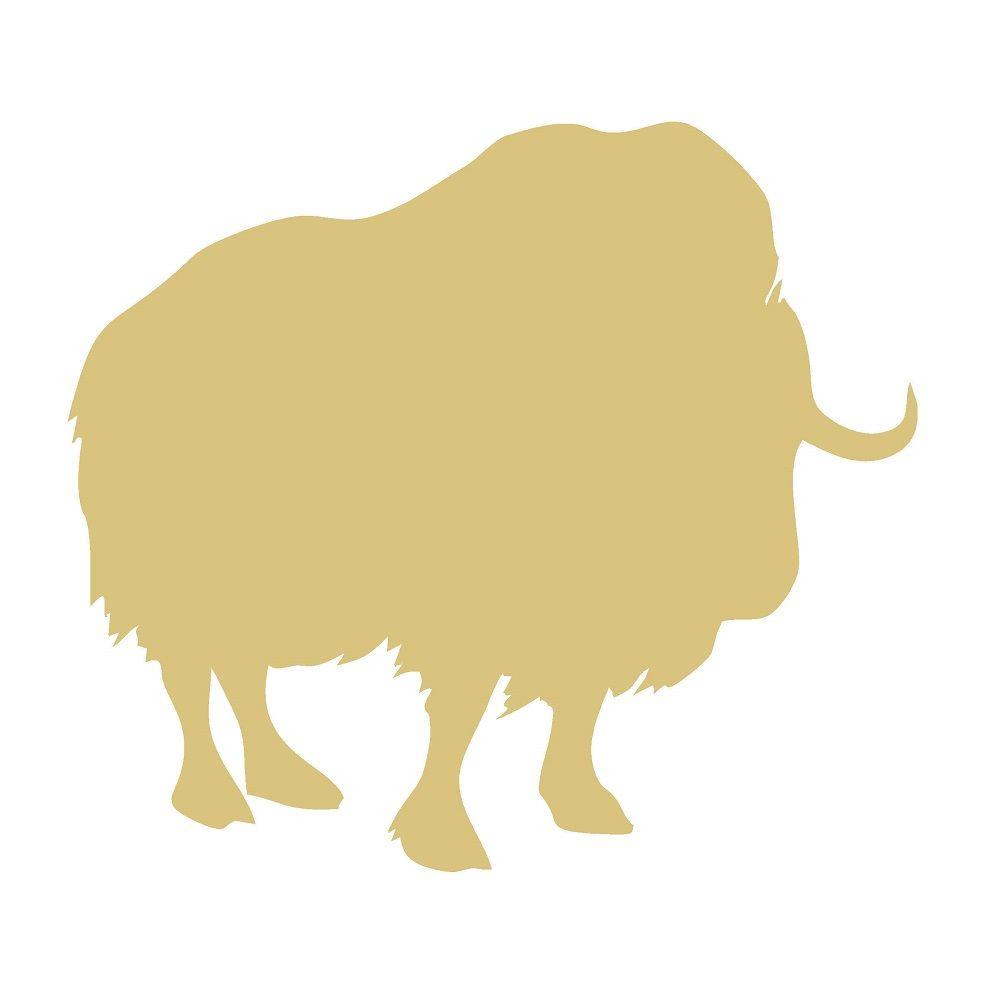 Basic Shape Muskox MDF Cutout Silhouette - Unfinished For DIY