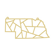 Faux Stained Glass Laser Cut MDF Cutout Nebraska State Mosaic - Unfinished For DIY