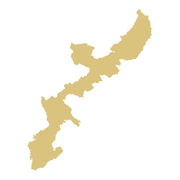 Basic Shape Okinawa Island MDF Cutout Silhouette - Unfinished For DIY