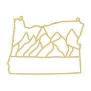 Faux Stained Glass Laser Cut MDF Cutout Oregon Mountain Range Silhouette - Unfinished For DIY