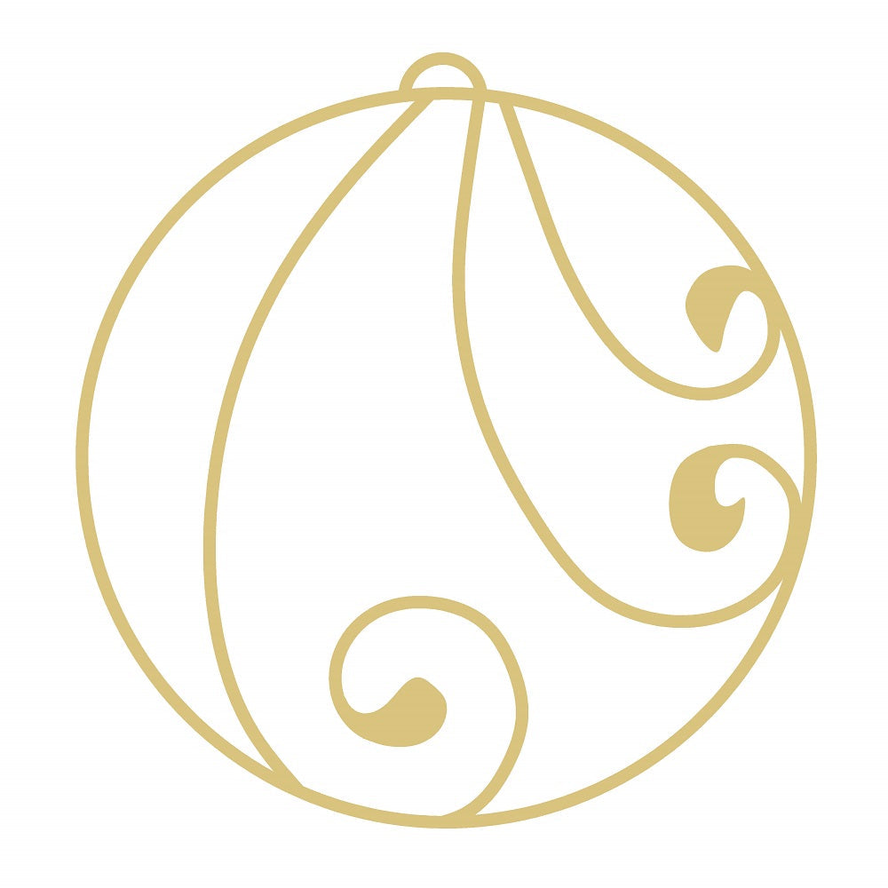 Faux Stained Glass Laser Cut MDF Cutout Round Ornament Swirl Filigree - Unfinished For DIY