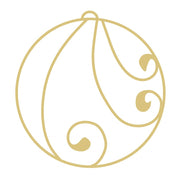 Faux Stained Glass Laser Cut MDF Cutout Round Ornament Swirl Filigree - Unfinished For DIY