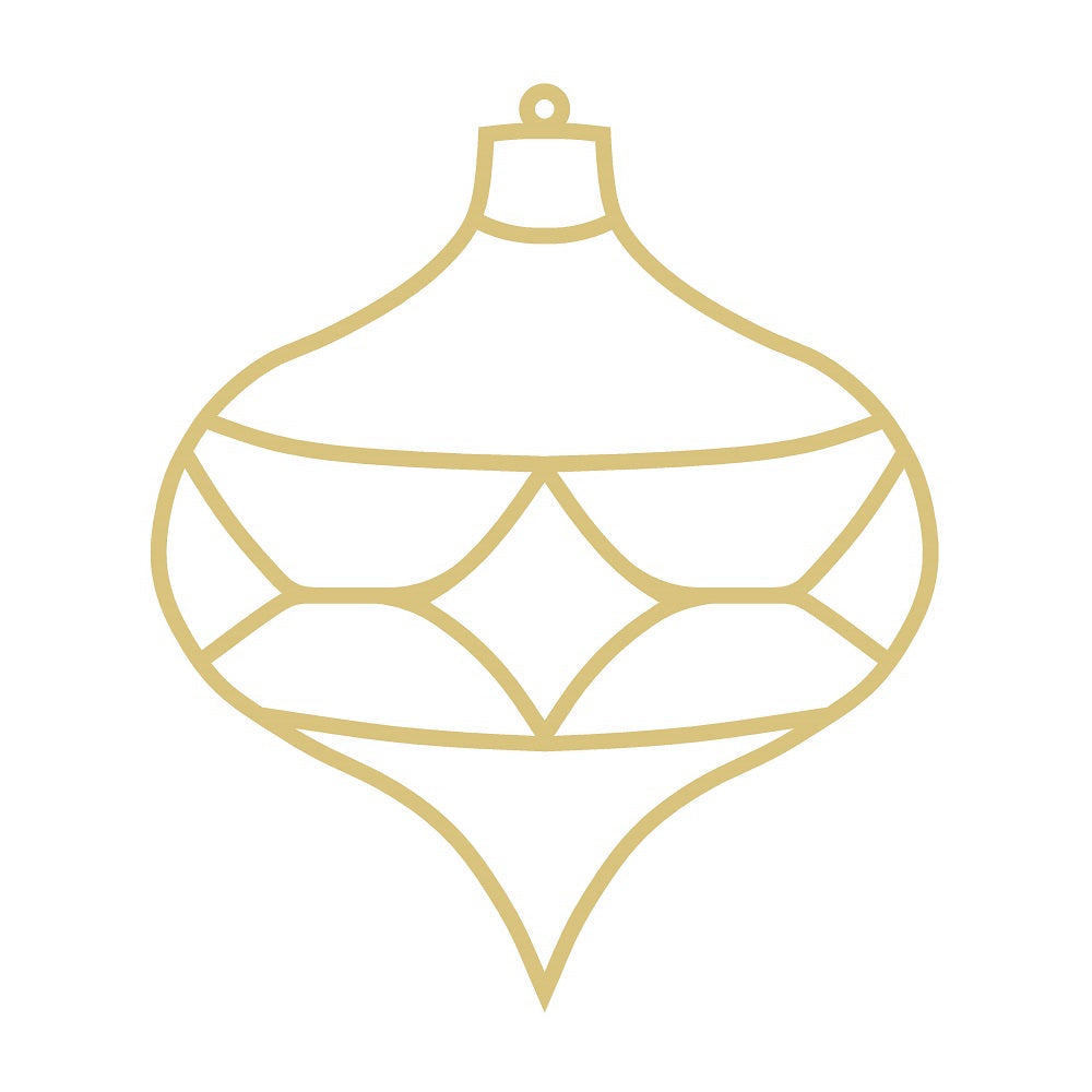 Faux Stained Glass Laser Cut Ornament MDF Cutout Geometric Diamond Pattern - Unfinished For DIY