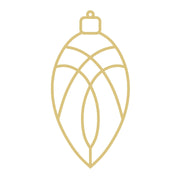 Faux Stained Glass Laser Cut MDF Cutout Teardrop Ornament - Unfinished For DIY