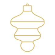 Faux Stained Glass Laser Cut MDF Cutout Bauble Ornament Silhouette - Unfinished For DIY