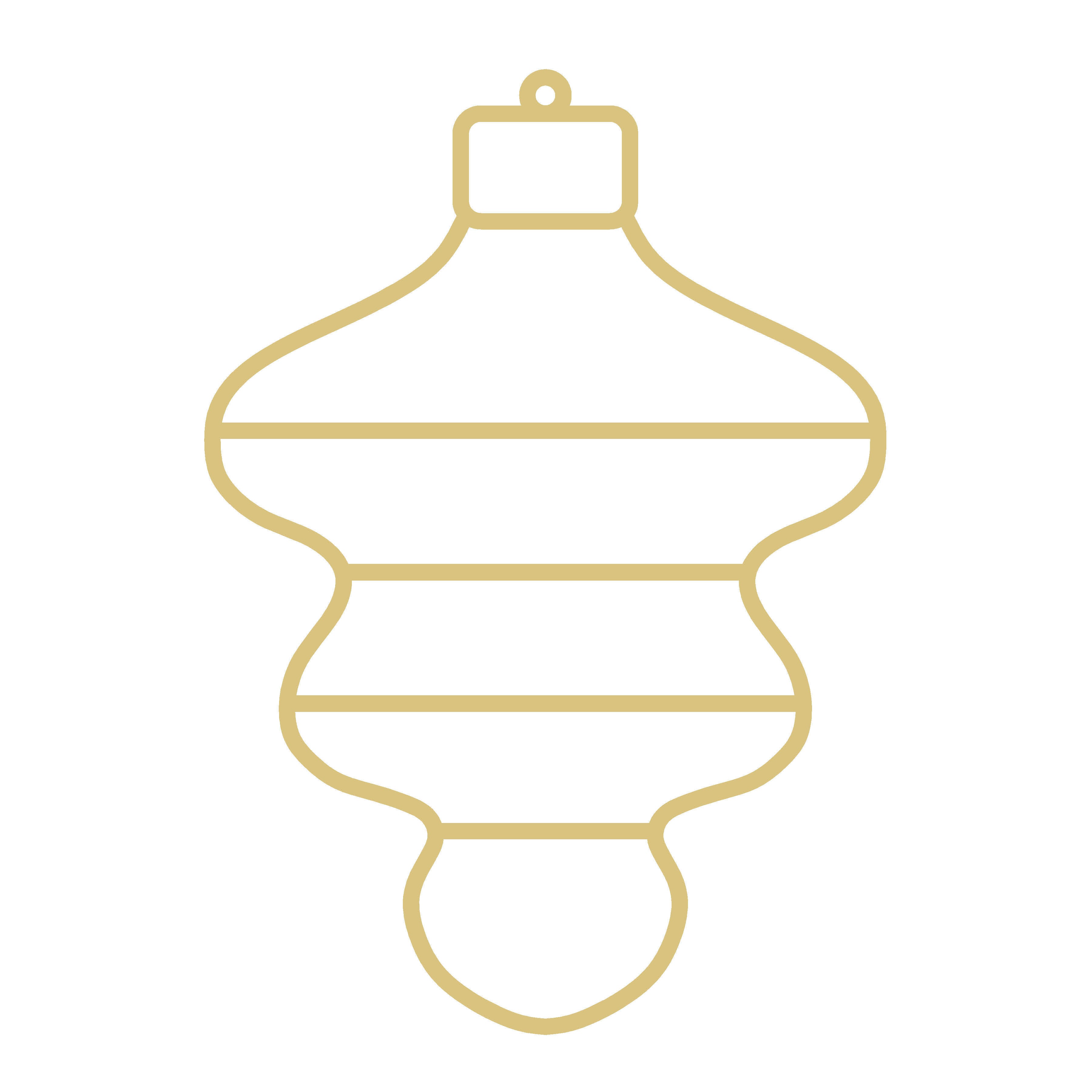 Faux Stained Glass Laser Cut MDF Cutout Bauble Ornament Silhouette - Unfinished For DIY