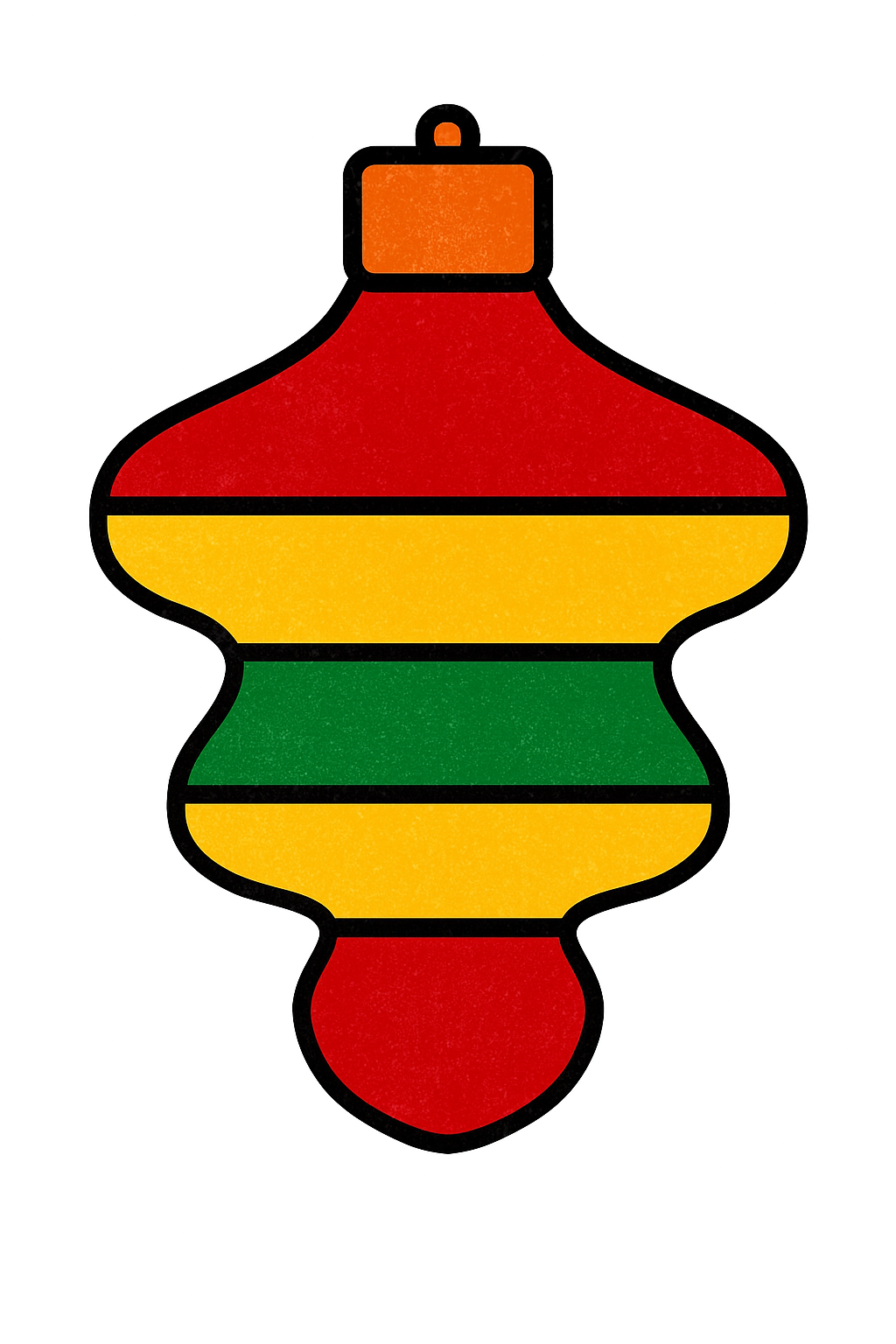 Faux Stained Glass Laser Cut MDF Cutout Bauble Ornament Silhouette - Unfinished For DIY