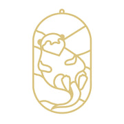 Otter Faux Stained Glass Frame | MDF Cutout | Cozy DIY Paintable Craft | Resin & Crushed Glass Blank