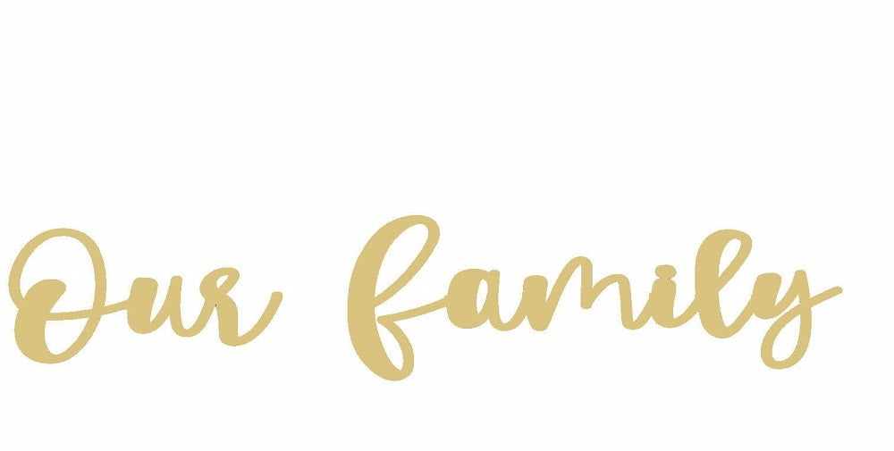 3D Round MDF Cutout Family Tree Our Family Grandkids Mi Familia Nietos - Unfinished For DIY