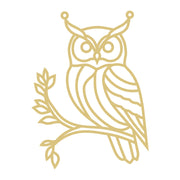 Faux Stained Glass Owl MDF Cutout Frame - Unfinished For DIY