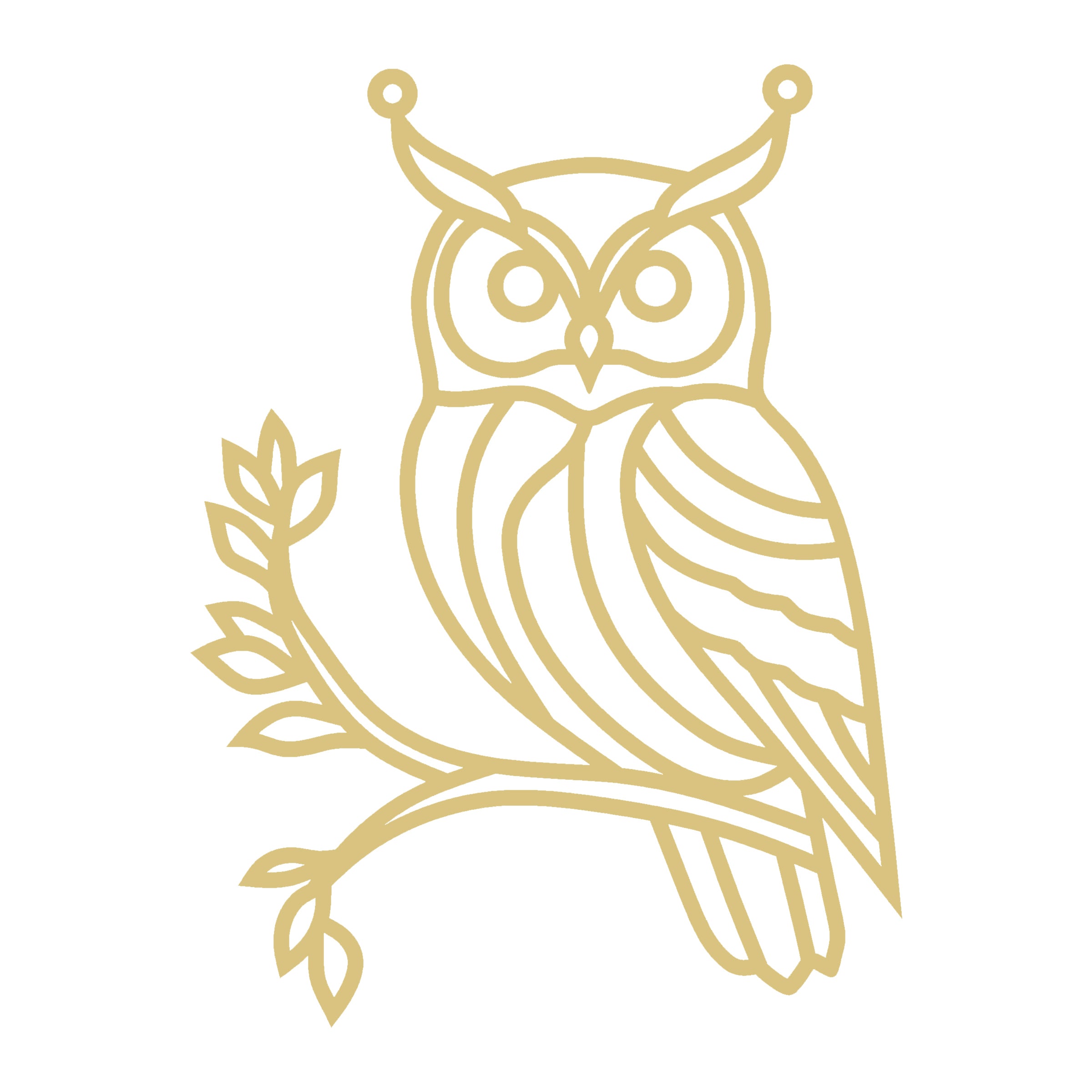 Faux Stained Glass Owl MDF Cutout Frame - Unfinished For DIY