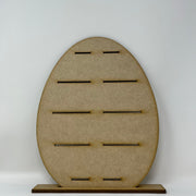 Basic Shape Egg MDF Cutout Shiplap With Stand - Unfinished For DIY