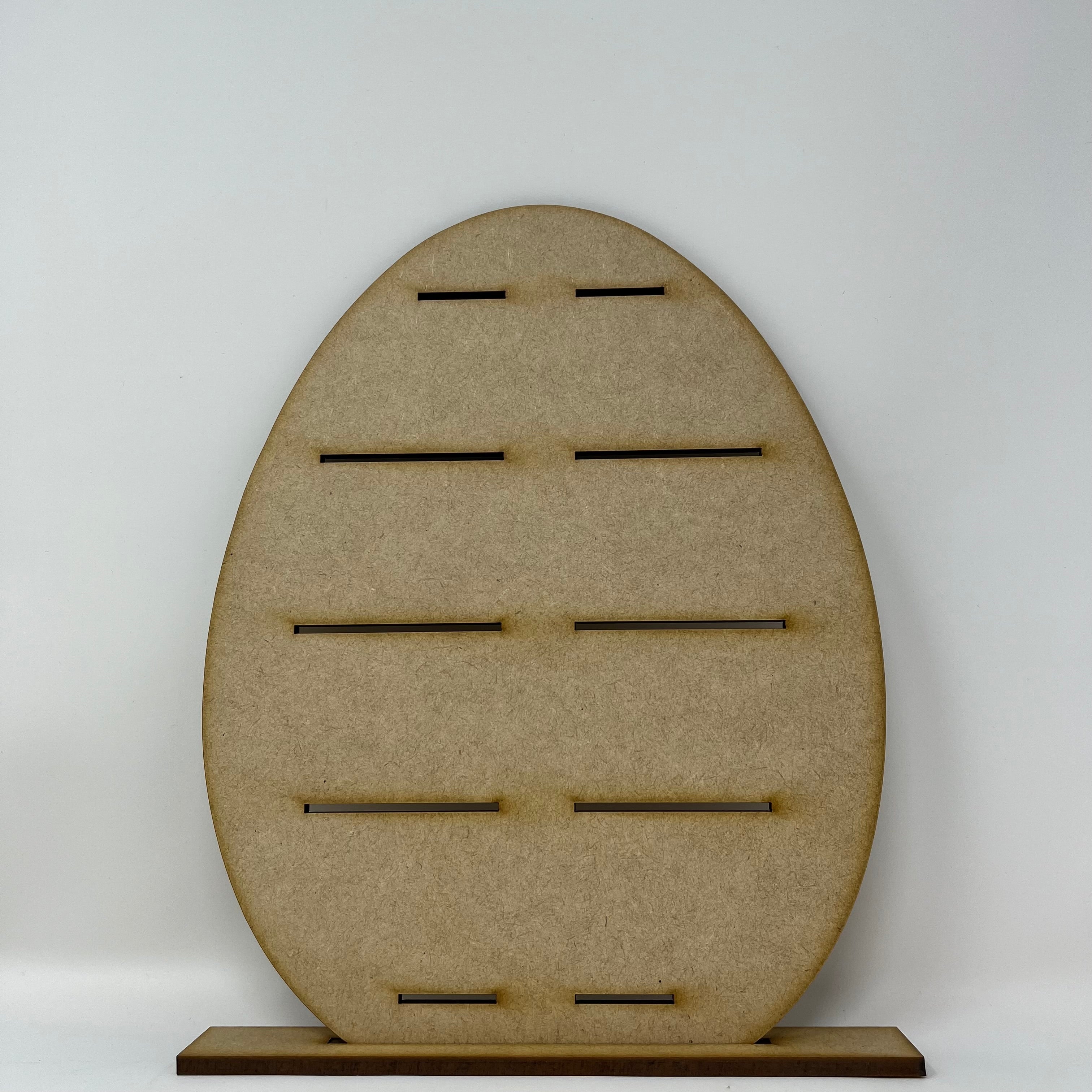 Basic Shape Egg MDF Cutout Shiplap With Stand - Unfinished For DIY
