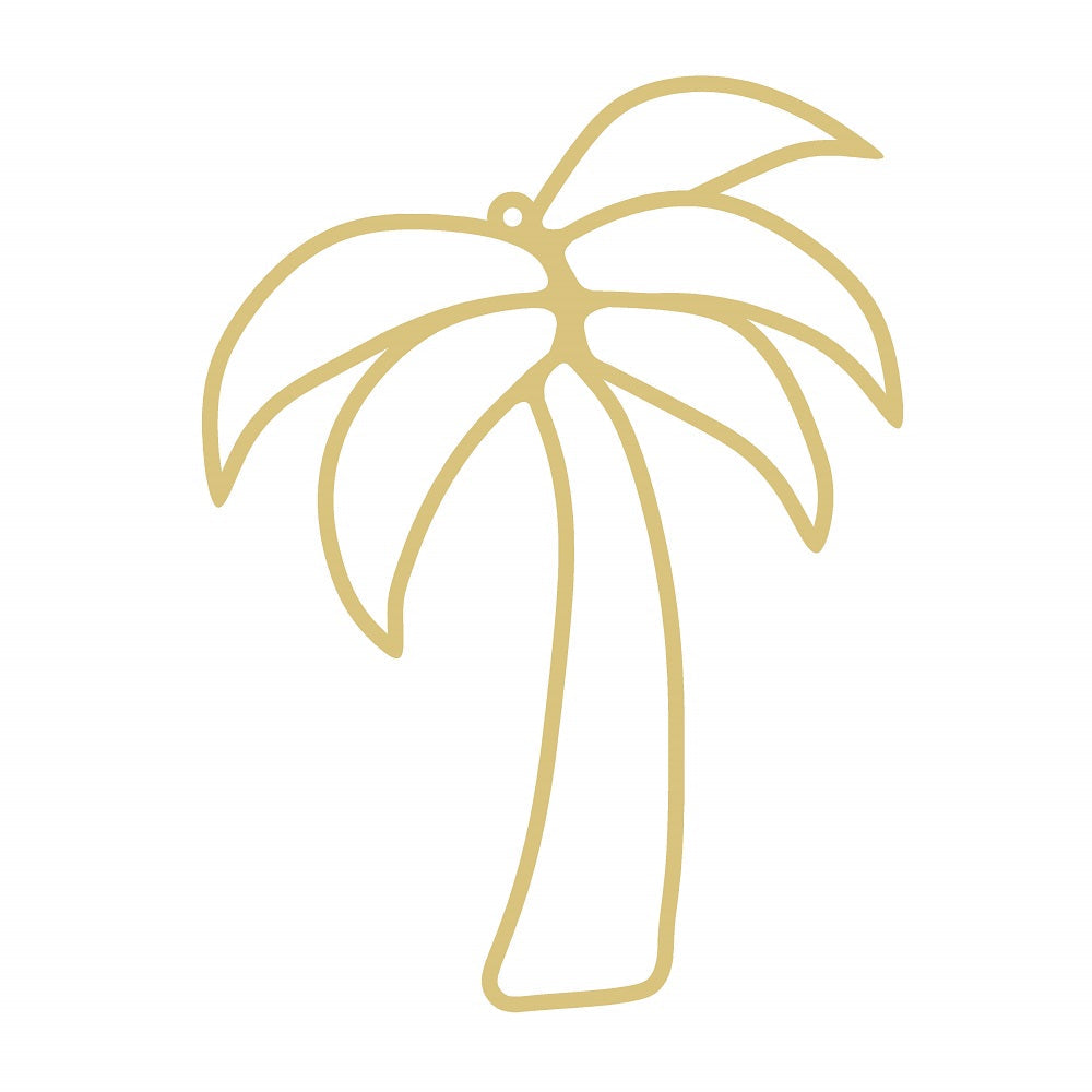 Faux Stained Glass Laser Cut MDF Cutout Palm Tree Silhouette - Unfinished For DIY