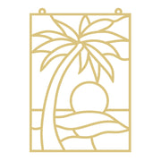 Faux Stained Glass Laser MDF Palm Tree - Unfinished for DIY