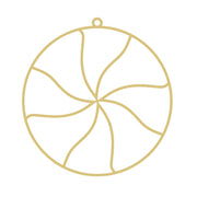 Faux Stained Glass Laser Cut Round MDF Cutout Pepper Mint Swirl - Unfinished For DIY