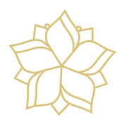 Faux Stained Glass Poinsettia MDF Cutout Floral Frame - Unfinished For DIY