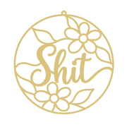 Potty Mouth  l Faux Stained Glass Frame | MDF Cutout | Cozy DIY Paintable Craft | Resin & Crushed Glass Blank