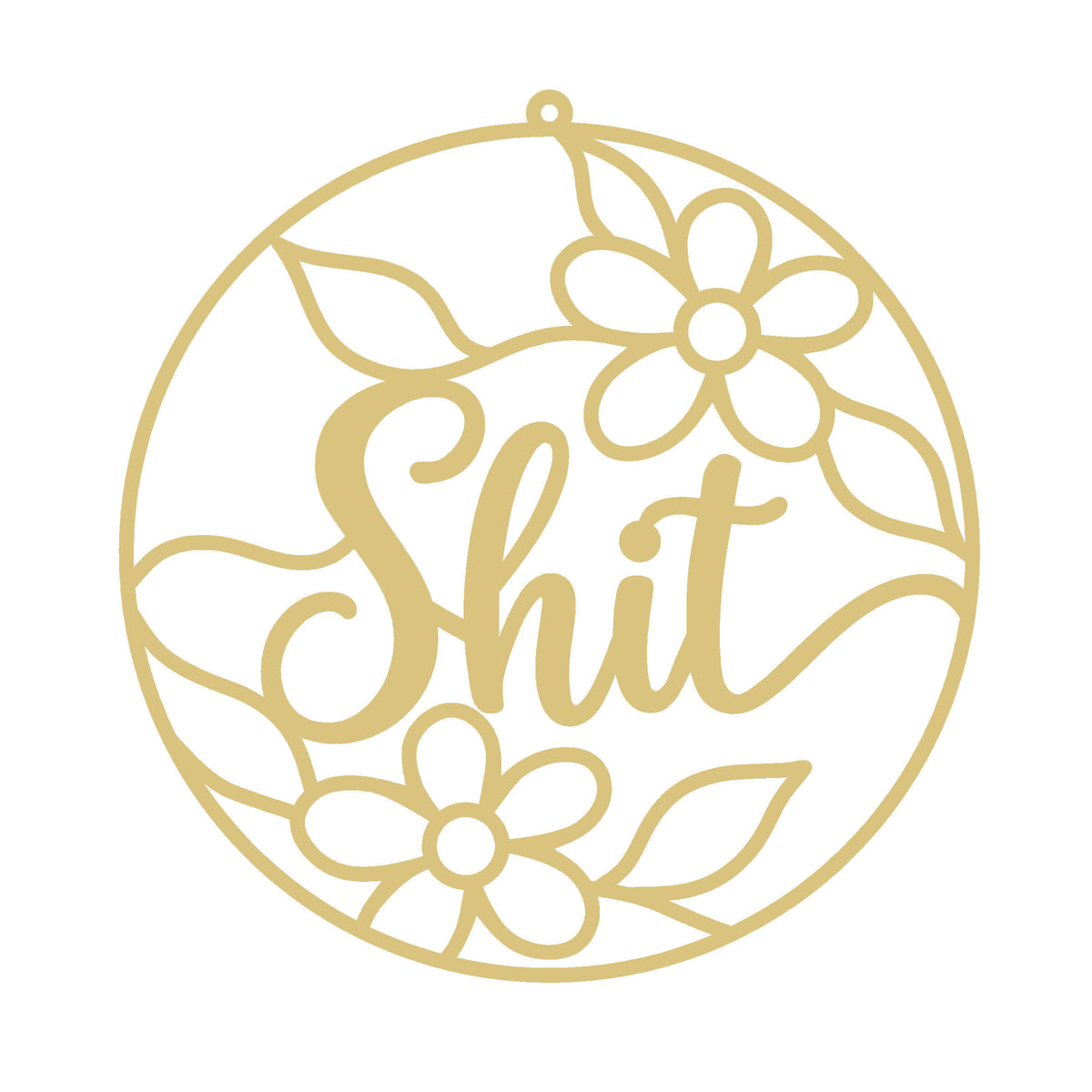 Potty Mouth  l Faux Stained Glass Frame | MDF Cutout | Cozy DIY Paintable Craft | Resin & Crushed Glass Blank
