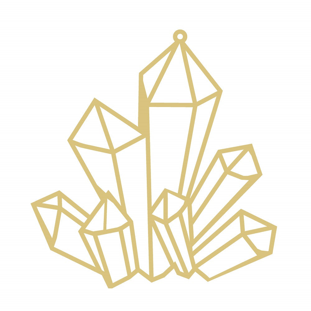 Faux Stained Glass Laser Cut MDF Cutout Prism - Unfinished For DIY