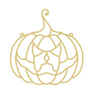 Faux Stained Glass Laser Cut MDF Cutout Pumpkin Intricate Line-Art Pattern - Unfinished For DIY