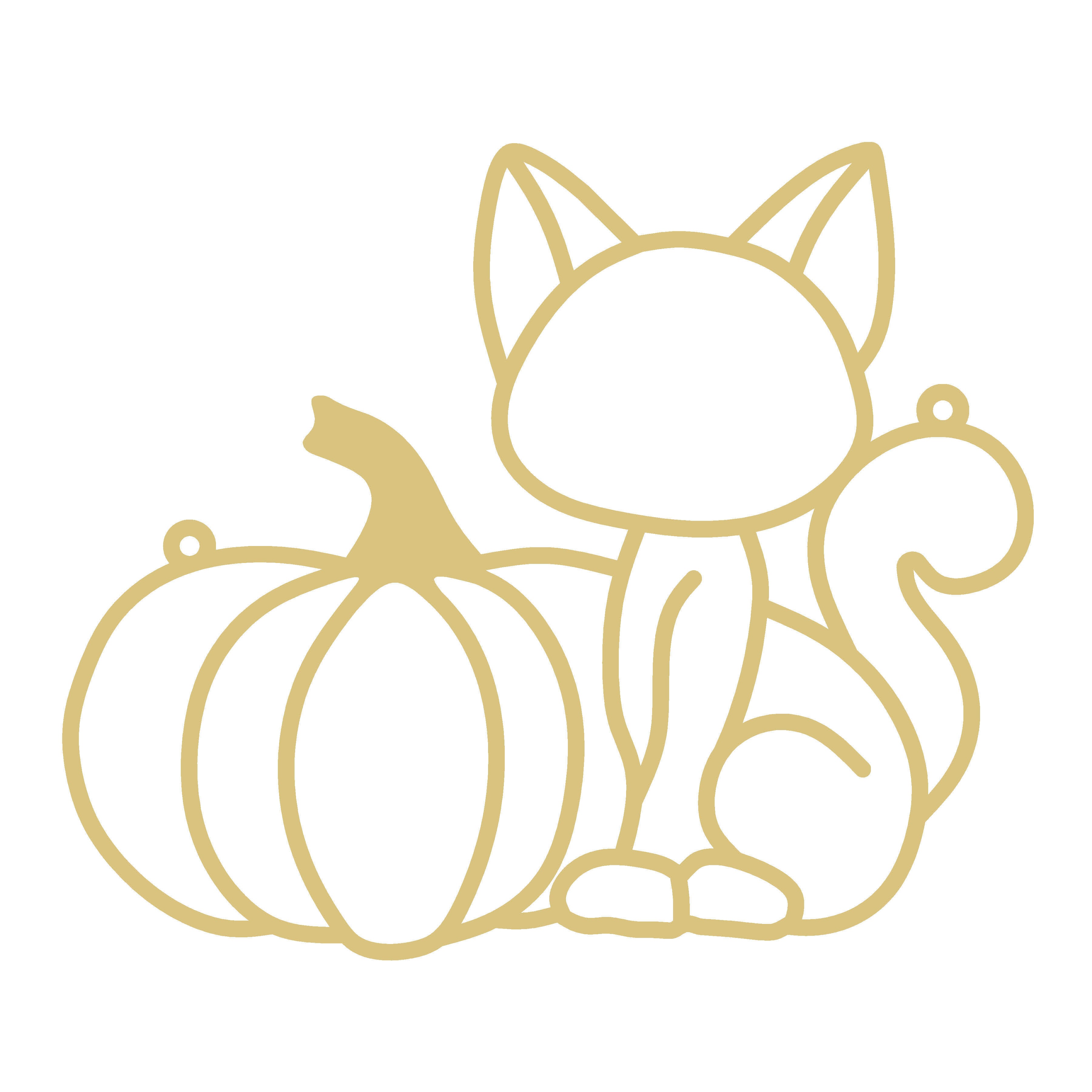 Pumpkin Unfinished Faux Stained-Glass Frame – Cute Cat with a Pumpkin Design for DIY Arts & Crafts Suncatcher | No Sanding Required | 1/4" Smooth MDF Cutout | Laser Cut Window or Shelf Décor | Glass Filler Art, Resin & Crushed Glass Art Project
