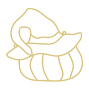 Faux Stained Glass Laser Cut MDF Cutout Pumpkin With Leaf - Unfinished For DIY