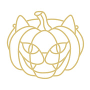 Faux Stained Glass Laser Cut Pumpkin MDF Cutout Pumpkin Silhouette - Unfinished For DIY