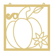 Pumpkin Flower Faux Stained Glass l Faux Stained Glass Frame | MDF Cutout | Cozy DIY Paintable Craft | Resin & Crushed Glass Blank