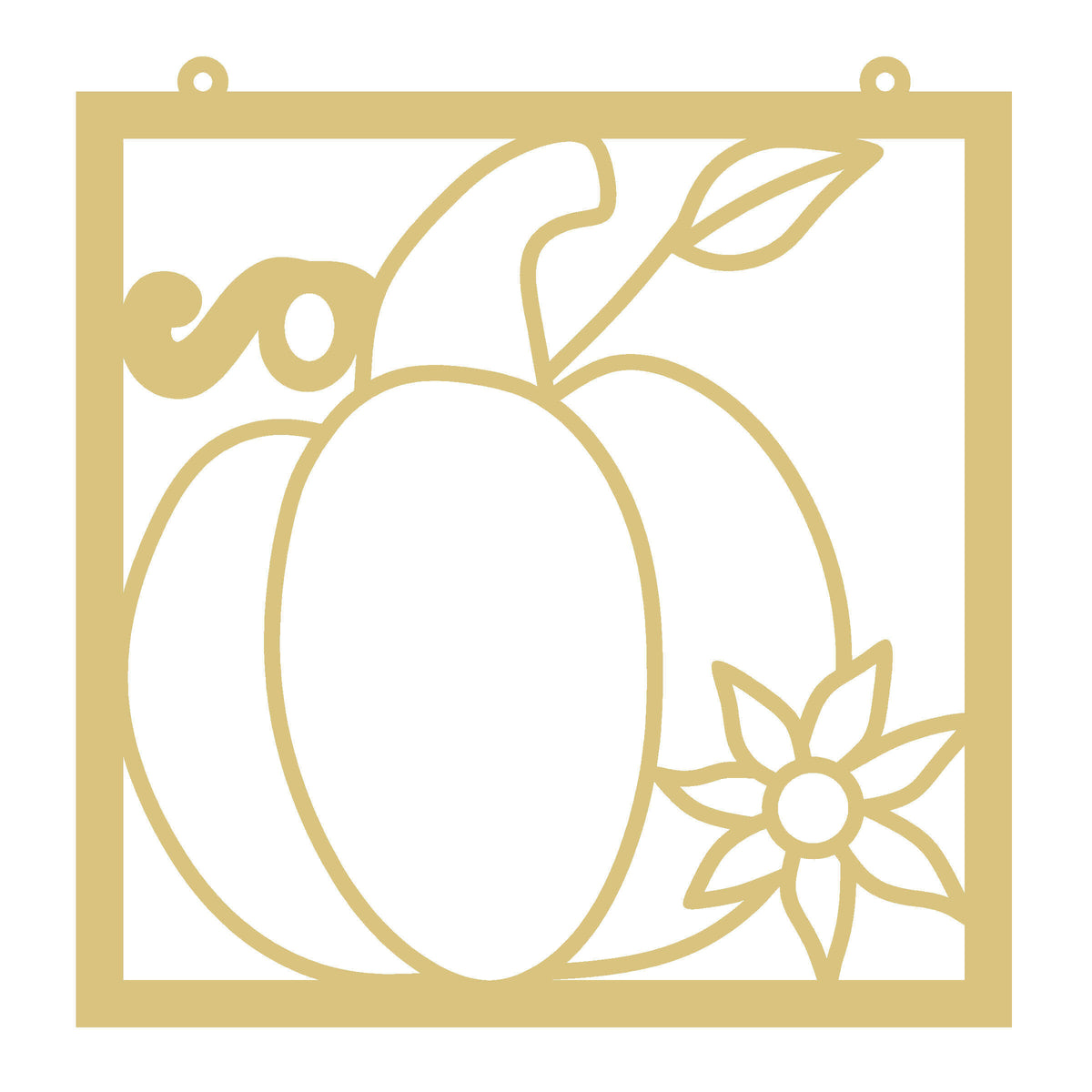 Pumpkin Flower Faux Stained Glass l Faux Stained Glass Frame | MDF Cutout | Cozy DIY Paintable Craft | Resin & Crushed Glass Blank