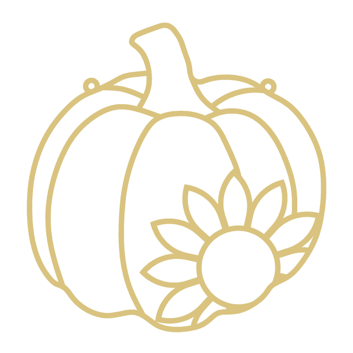 Pumpkin With Sunflower l Faux Stained Glass Frame | MDF Cutout | Cozy DIY Paintable Craft | Resin & Crushed Glass Blank