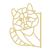 Faux Stained Glass Racoon MDF Cutout Frame - Unfinished For DIY