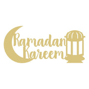 Basic Shape Crescent Moon Lantern MDF Cutout Ramadan Kareem Crescent Moon Lantern Silhouette - Unfinished For DIY