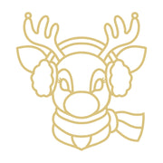 Christmas Reindeer l Faux Stained Glass Frame | MDF Cutout | Cozy DIY Paintable Craft | Resin & Crushed Glass Blank