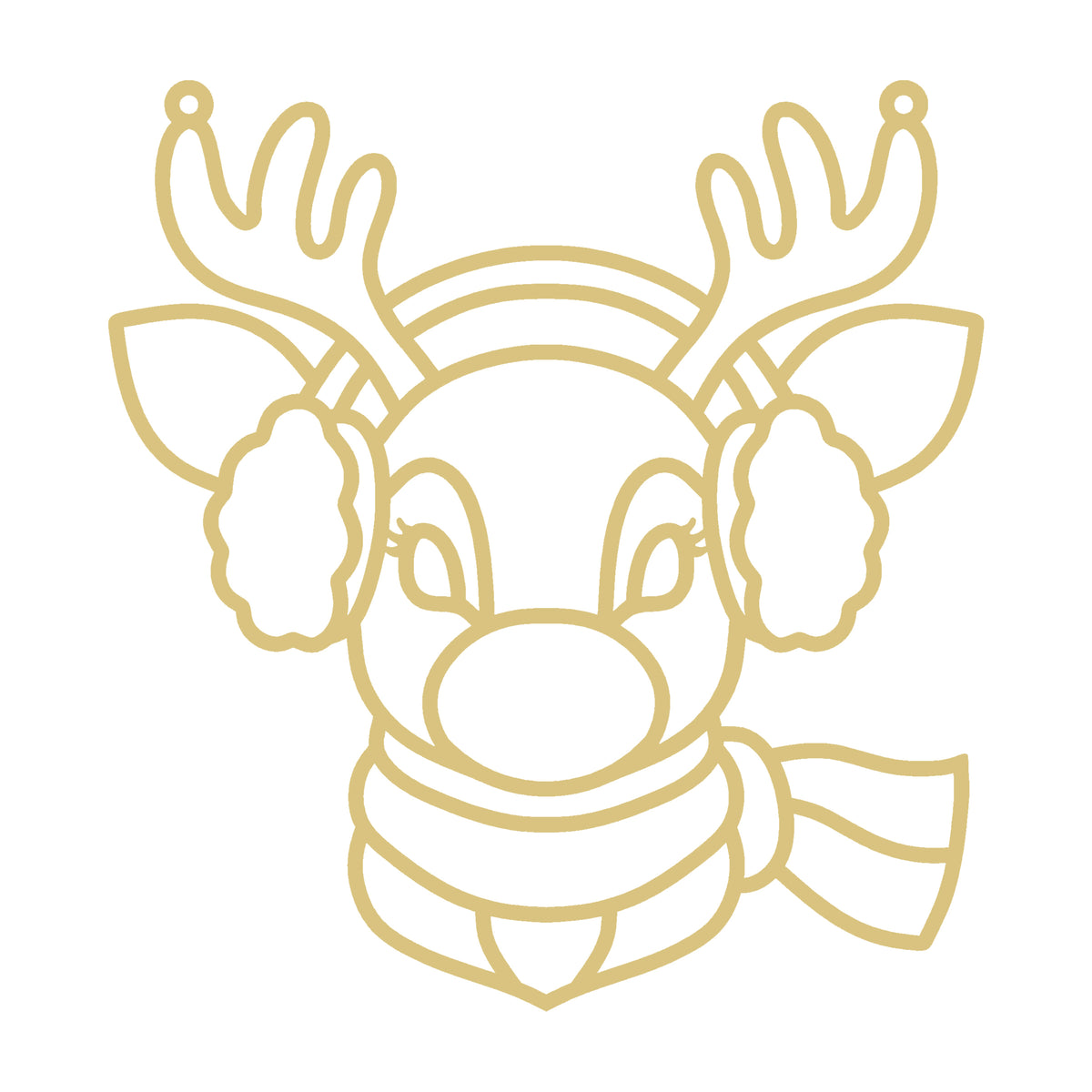 Christmas Reindeer l Faux Stained Glass Frame | MDF Cutout | Cozy DIY Paintable Craft | Resin & Crushed Glass Blank