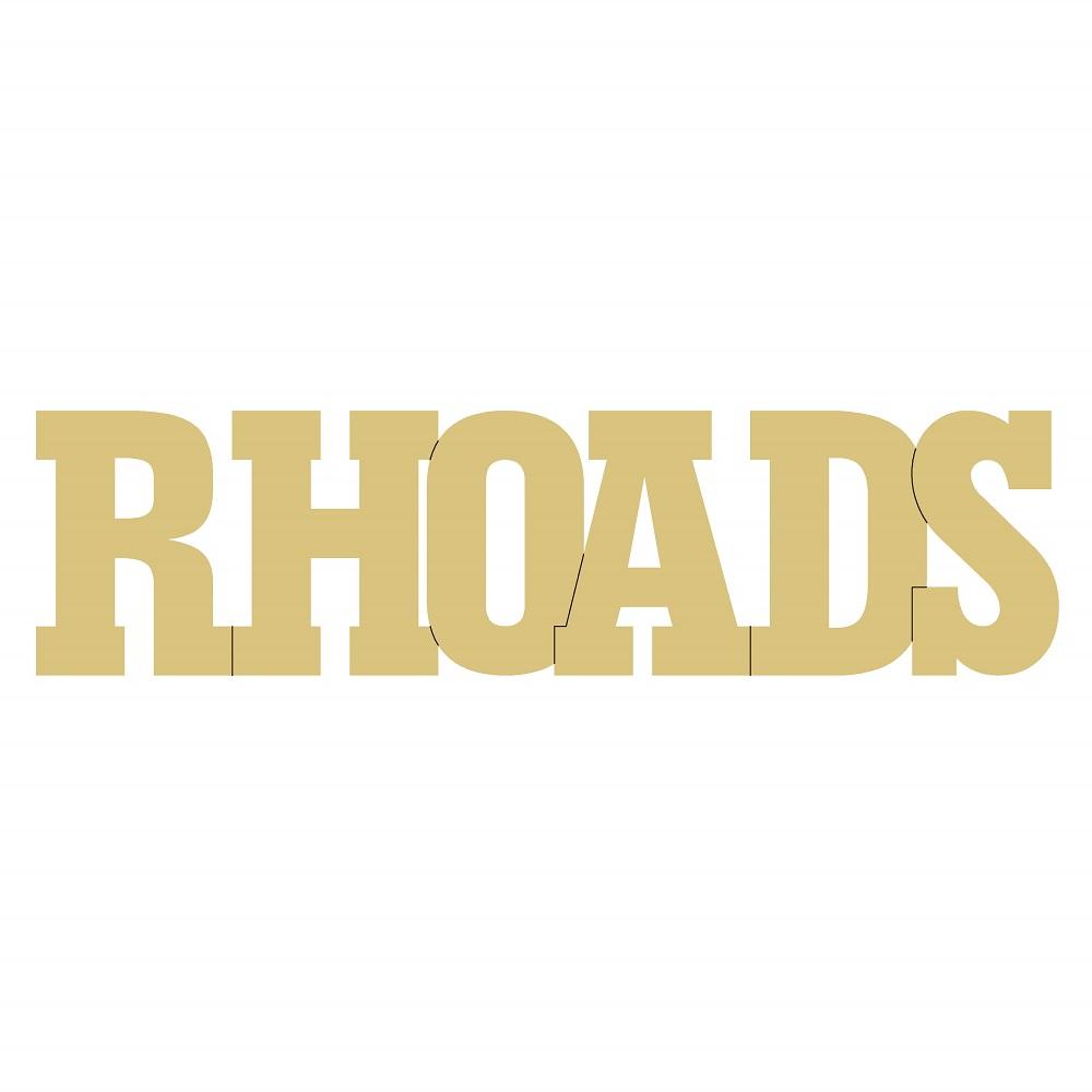 Basic Shape Word MDF Cutout Rhoads - Unfinished For DIY