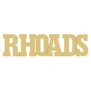 Basic Shape Word MDF Cutout Rhoads - Unfinished For DIY