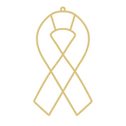Awareness Ribbon Faux Stained Glass Frame | MDF Cutout | Cozy DIY Paintable Craft | Resin & Crushed Glass Blank