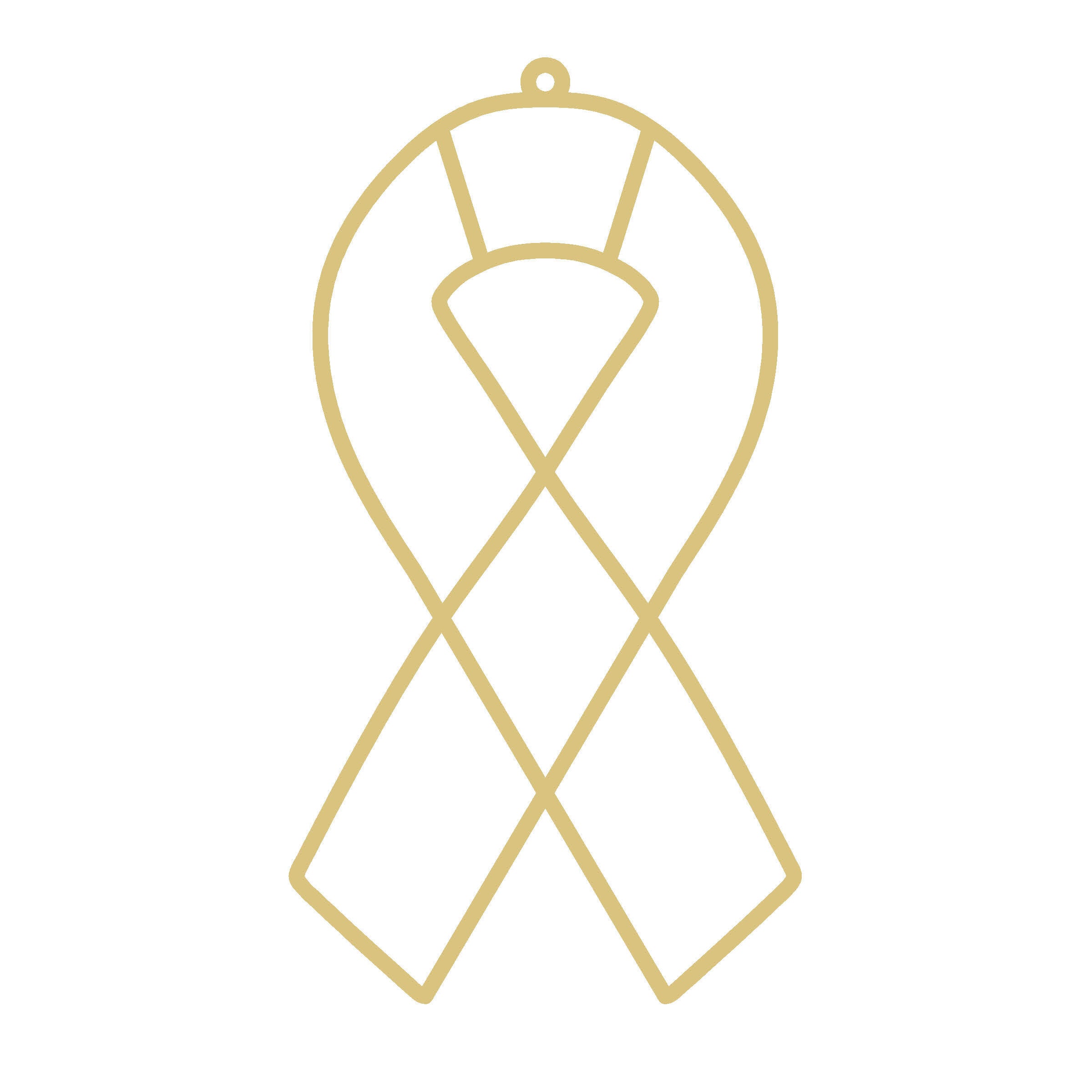 Awareness Ribbon Faux Stained Glass Frame | MDF Cutout | Cozy DIY Paintable Craft | Resin & Crushed Glass Blank