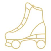 Faux Stained Glass Laser Cut Roller Skate MDF Cutout Silhouette - Unfinished For DIY