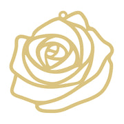 Faux Stained Glass Laser Cut Rose MDF Cutout Rose Silhouette - Unfinished For DIY