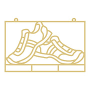Faux Stained Glass Laser Cut MDF Cutout Running Shoes Silhouette - Unfinished For DIY