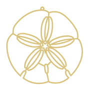 Faux Stained Glass Laser Cut Sand Dollar MDF Cutout Starburst Pattern - Unfinished For DIY